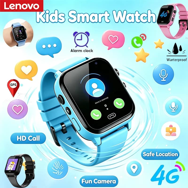 Lenovo electroni Children Camera Smart Watch 5G GPS Location Sim Card Call SOS Waterproof reloj inteligente niños Boy Girl Gift image