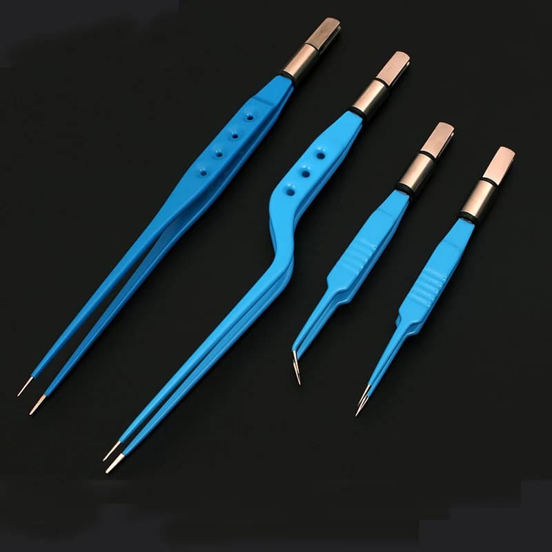 Bipolar coagulating tweezers electrocoagulating wire insert type high temperature and high pressure Electrocoagulation forceps image