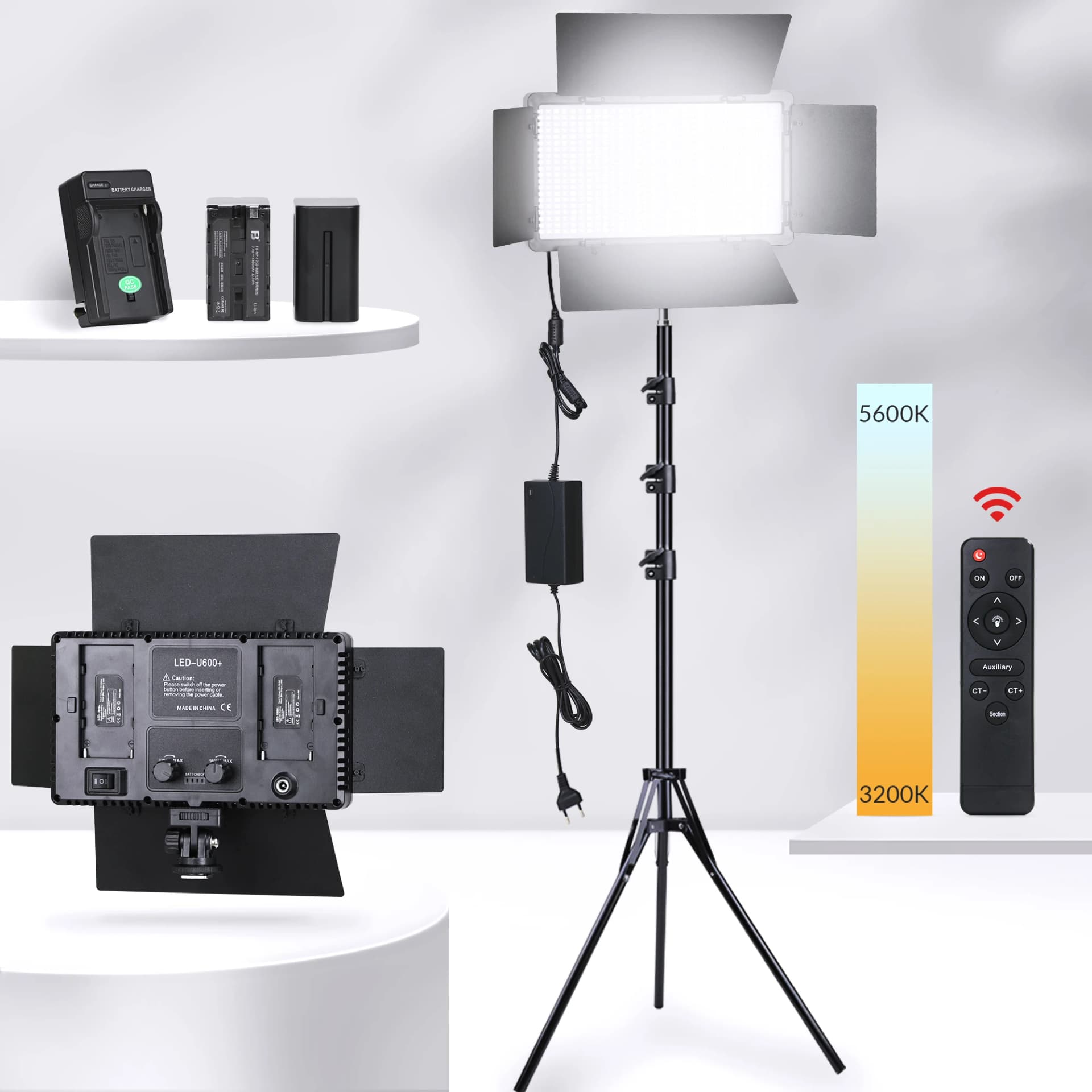 40W Led Video Light Panel 3300K-5600K EU Plug Photography Studio Lighting For Photo Video Shooting Youtube Camera Fill Lamp image