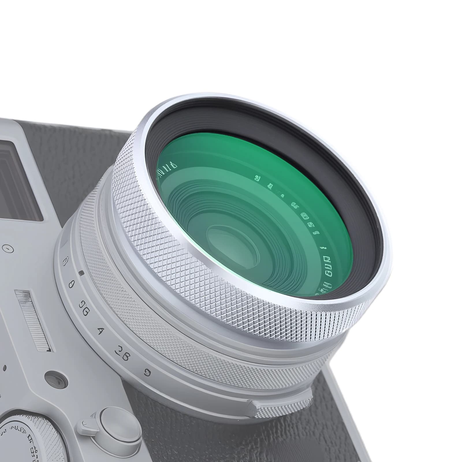Metal Lens Hood with MC UV Multicoated Filter for X100-Series Compact Cameras — Silver image