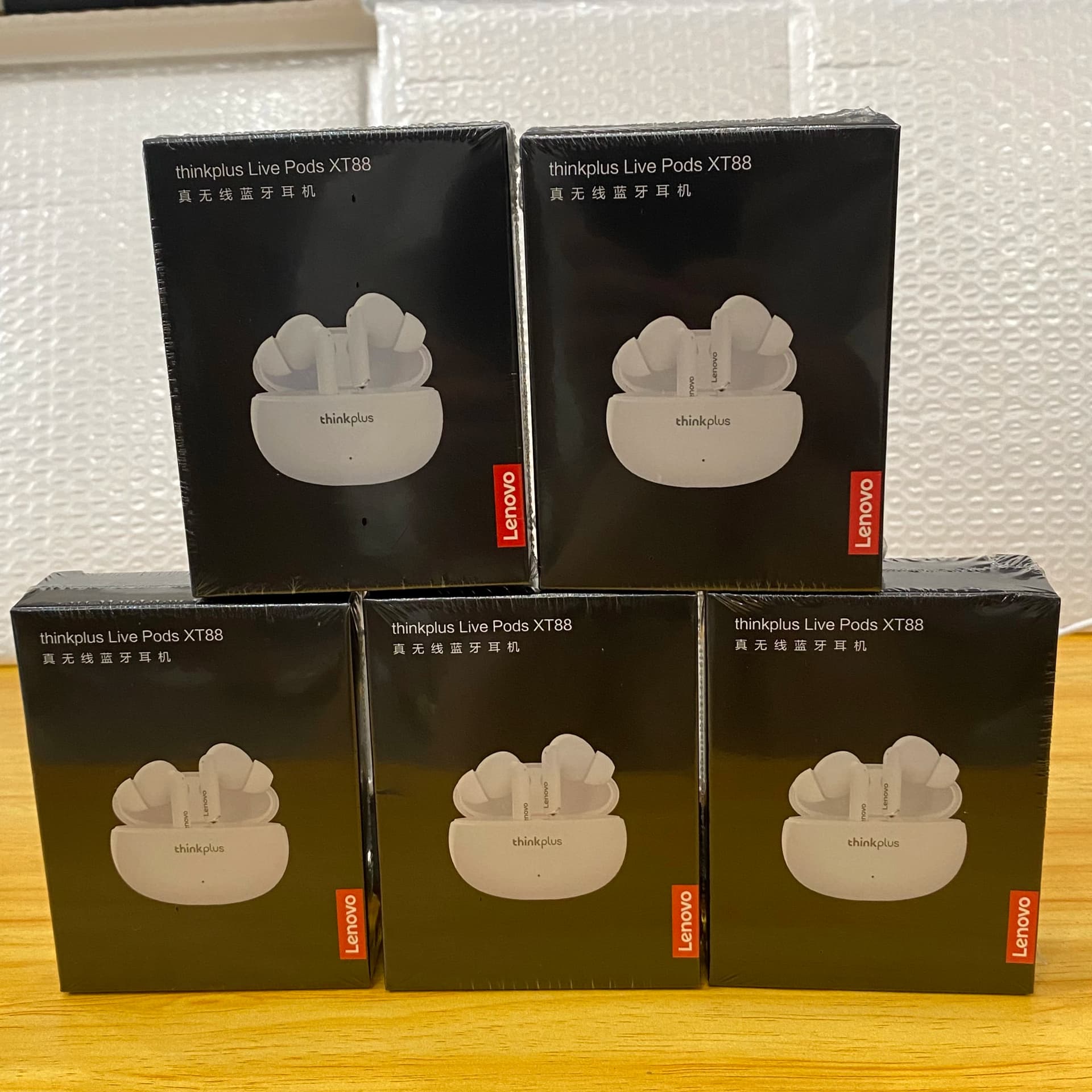 5PCS Original Lenovo XT88 TWS Wireless Earphone Bluetooth Dual Stereo Noise Reduction Bass Touch Control Long Standby Headset image